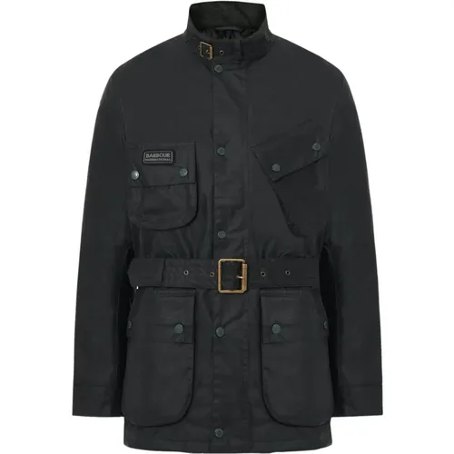 Waxed Jacket with Belt , male, Sizes: XL, M - Barbour - Modalova