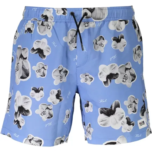 Blaue Badebekleidung Badehose Herren Stil , Herren, Größe: 2XL - Karl Lagerfeld - Modalova