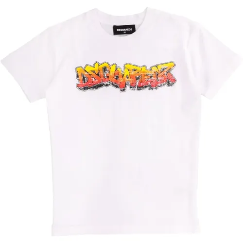 Kinder T-Shirt - Regular Fit - Weiß - Dsquared2 - Modalova