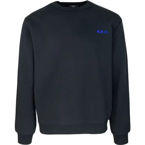 Schwarzer Samt Pullover , Herren, Größe: M - A.P.C. - Modalova