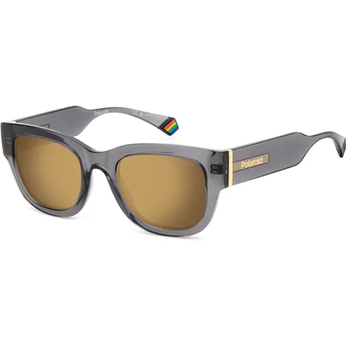 Matte Grey Sunglasses with Grey Gold,Beige Havana Sonnenbrille Braun Polarisiert,Rose Gold Sonnenbrille - Polaroid - Modalova