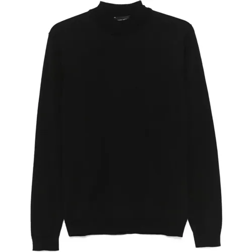 Merino Wool Sweater Ribbed Crewneck , male, Sizes: S, 3XL, M, L, 2XL, XL - Roberto Collina - Modalova