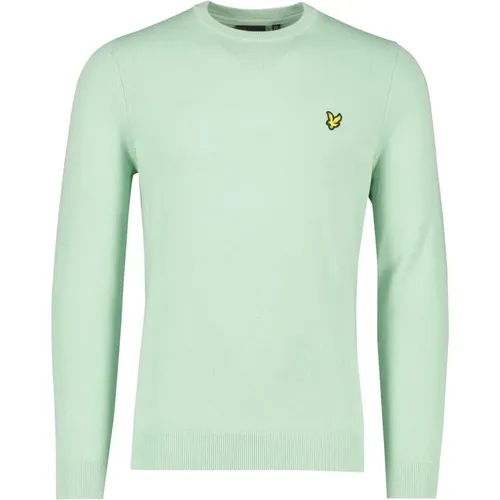 Grüner Rundhalsausschnitt Pullover , Herren, Größe: 2XL - Lyle & Scott - Modalova