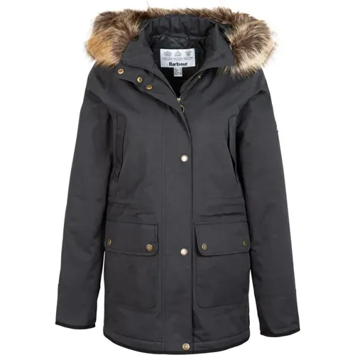 Hooded Jacket Zip Fastening Logo , female, Sizes: XS - Barbour - Modalova