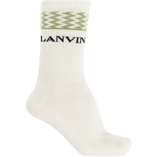 Cotton socks , male, Sizes: M - Lanvin - Modalova