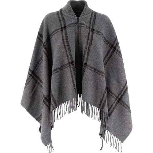 Winter Poncho mit Fransen Peserico - PESERICO - Modalova