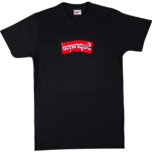 Limitierte Auflage Box Logo T-shirt Schwarz , Herren, Größe: L - Comme des Garçons - Modalova