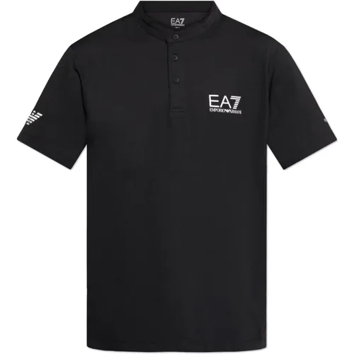 Polo mit Logo , Herren, Größe: L - Emporio Armani EA7 - Modalova