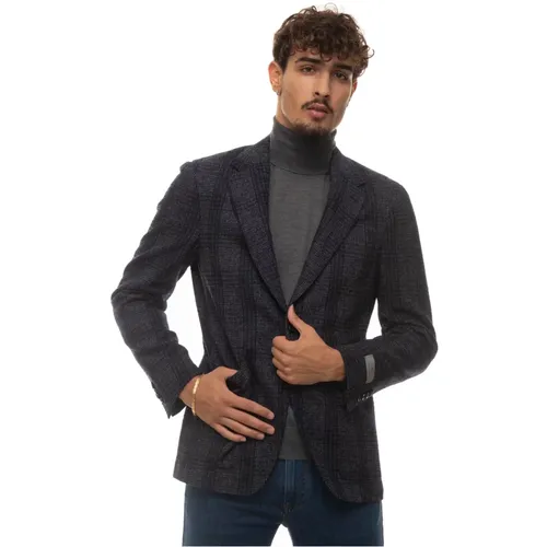 Unlined Deconstructed Jacket , Herren, Größe: M - Canali - Modalova