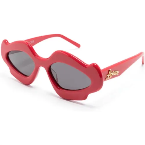 Rote Sonnenbrille für den täglichen Gebrauch , Damen, Größe: 52 MM - Loewe - Modalova