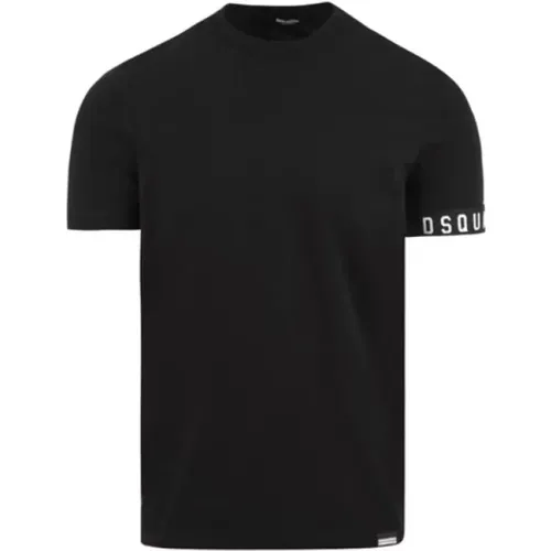 Herren Rundhals T-Shirt , Herren, Größe: L - Dsquared2 - Modalova