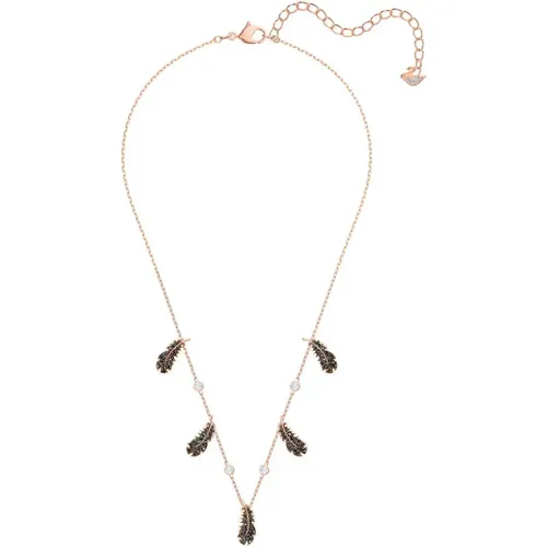 Damen Halskette Collier Naughty Schwarz Rosévergoldet 5497874 - Swarovski - Modalova