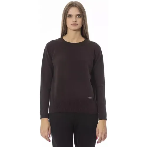 Luxuriöser Woll-Kaschmir-Pullover Braun , Damen, Größe: XS - Baldinini - Modalova