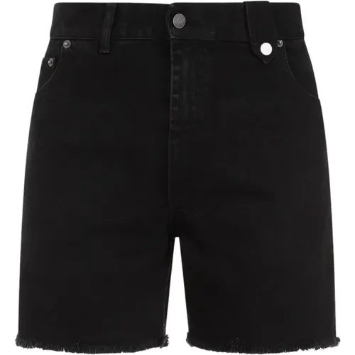 Schwarze Stonewashed Jeansshorts , Herren, Größe: M - EgonLab - Modalova