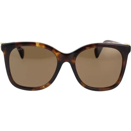 Feminine Cat-Eye Sunglasses , female, Sizes: 55 MM - Gucci - Modalova