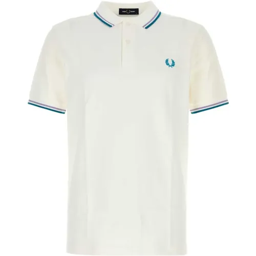 Weißes Piquet Polo Shirt , Herren, Größe: 2XL - Fred Perry - Modalova