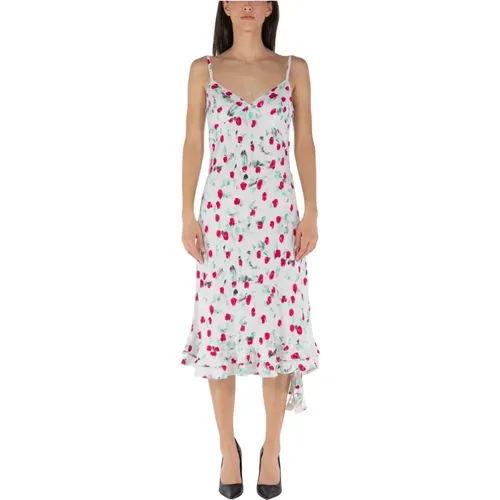 Envers Satin Midi Dress with Reverie Print , female, Sizes: XS, S - Marni - Modalova