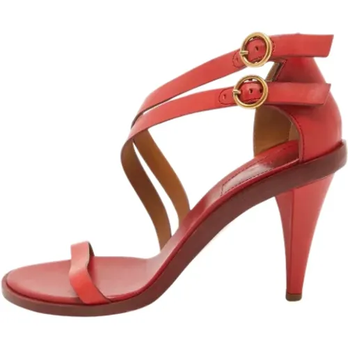 Pre-owned Leather sandals , female, Sizes: 7 UK - Chloé Pre-owned - Modalova