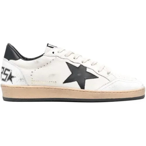 Schwarze Leder Low-Top Sneakers , Herren, Größe: 43 EU - Golden Goose - Modalova