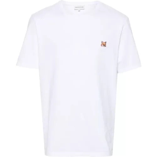 Cotton Fox Motif T-Shirt , male, Sizes: S, L - Maison Kitsuné - Modalova