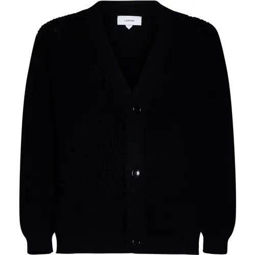 Cotton Knit V-Neck Sweater , male, Sizes: S, M, L - Lardini - Modalova