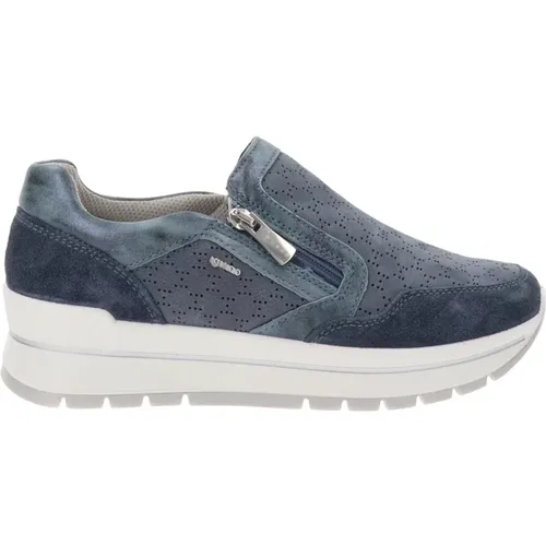 Leder Damen Sneakers Stilvoller Komfort , Damen, Größe: 39 EU - IGI&Co - Modalova