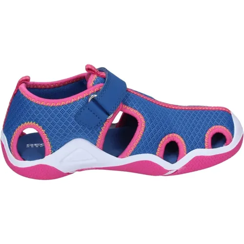 Girls Textile Sandals with Android Style , female, Sizes: 5 UK - Geox - Modalova