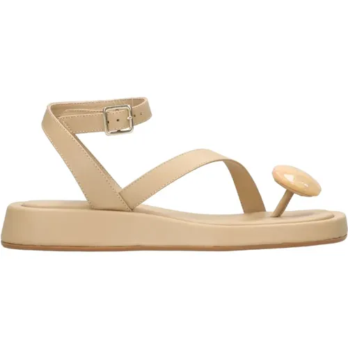 Flache Sandalen , Damen, Größe: 36 EU - Gia Borghini - Modalova