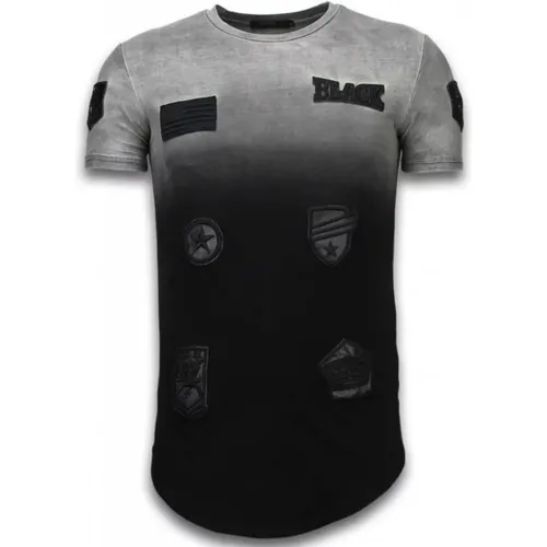 Langarmshirt mit Lederpatches - Herren T-Shirt - 108Z , Herren, Größe: S - True Rise - Modalova
