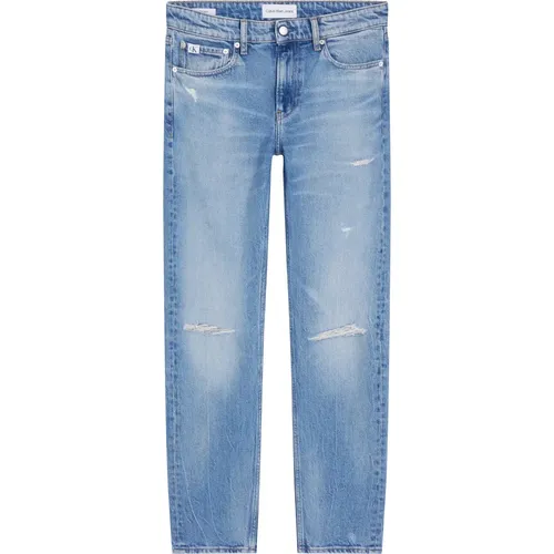Blaue Slim Jeans , Herren, Größe: W32 - Calvin Klein - Modalova