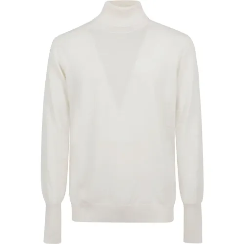 Weißer Butter T Neck Pullover , Herren, Größe: M - Ballantyne - Modalova