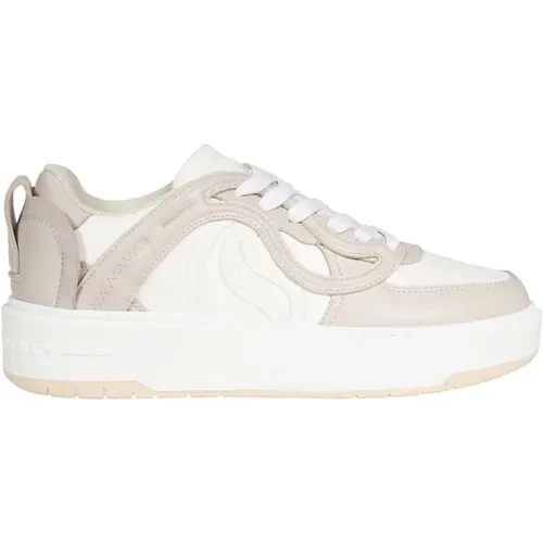 Kontrastierende Einsätze Low-Top-Sneakers - Stella Mccartney - Modalova