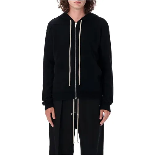 Zipped Knit Hoodie Aw24 , male, Sizes: L - Rick Owens - Modalova