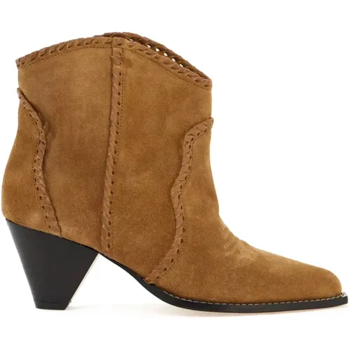 Embroidered Texan Suede Ankle Boots , female, Sizes: 5 UK, 3 UK, 4 UK - Isabel marant - Modalova