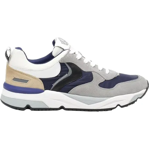 Grey Blue Suede Sneakers for Men , male, Sizes: 10 UK, 8 UK, 7 UK - Voile blanche - Modalova