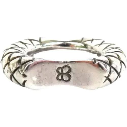Pre-owned Silver rings , female, Sizes: ONE SIZE - Bottega Veneta Vintage - Modalova