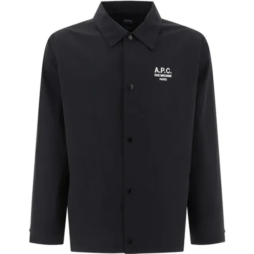 Logo French Collar Shirt , male, Sizes: M, L, S - A.p.c. - Modalova