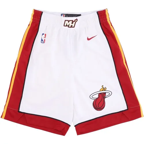 Miami Heat Basketball Shorts , male, Sizes: L, S - Nike - Modalova