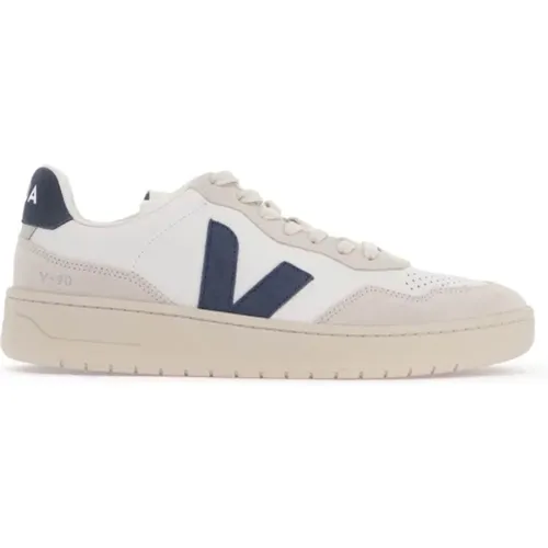 Traced Leather Sneakers with Iconic V , female, Sizes: 5 UK, 6 UK, 7 UK - Veja - Modalova