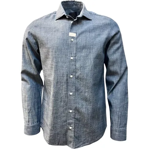 De Gênes , Chambray Shirt denimblau , male, Sizes: 3XL, 2XL, XL, M - Blue de Gênes - Modalova