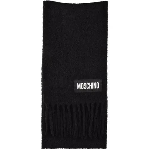 Alpaca Wool Blend Scarf , female, Sizes: ONE SIZE - Moschino - Modalova