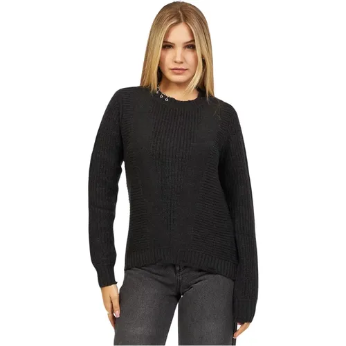 Comfy Sweater with Metal Piercing Detail , female, Sizes: XS, M - PATRIZIA PEPE - Modalova