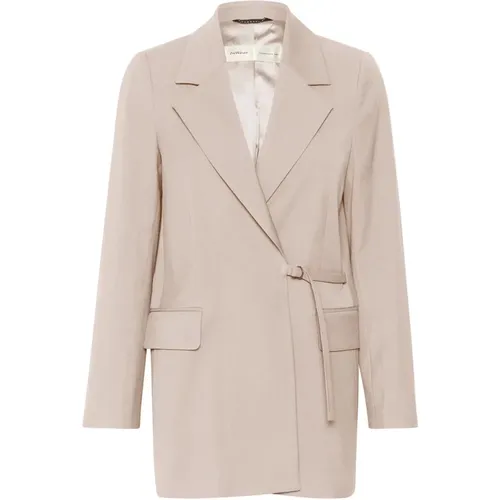 Classic Zaiiw Blazer in Clay Melange , female, Sizes: XL, L, XS, M, S - InWear - Modalova