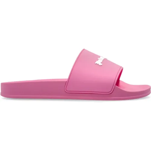 Slides mit Logo , Damen, Größe: 38 EU - Palm Angels - Modalova