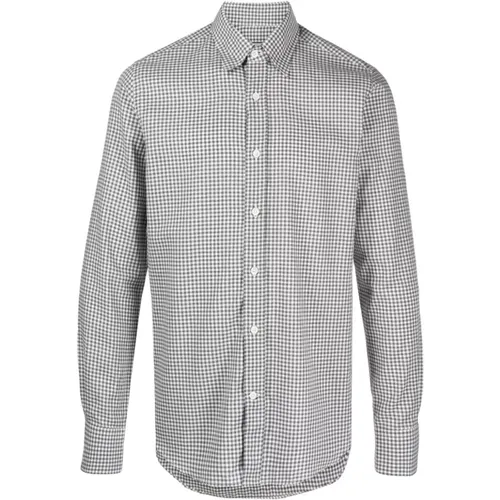 Gingham kariertes Hemd , Herren, Größe: L - Canali - Modalova