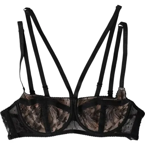 Floral Lace Balconcino Bra , female, Sizes: XS - Dolce & Gabbana - Modalova