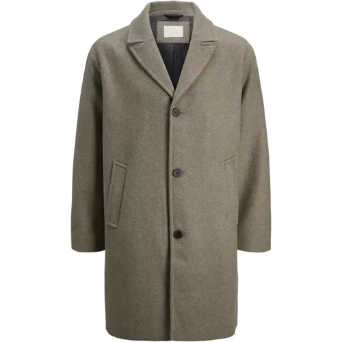 Eleganter Greige Wollmantel - jack & jones - Modalova