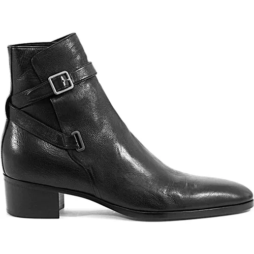 Klassische Lederstiefel für Männer - Saint Laurent - Modalova