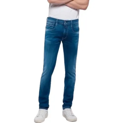 Slim Fit Hyperflex Jeans | Blauer Denim 350 - Replay - Modalova