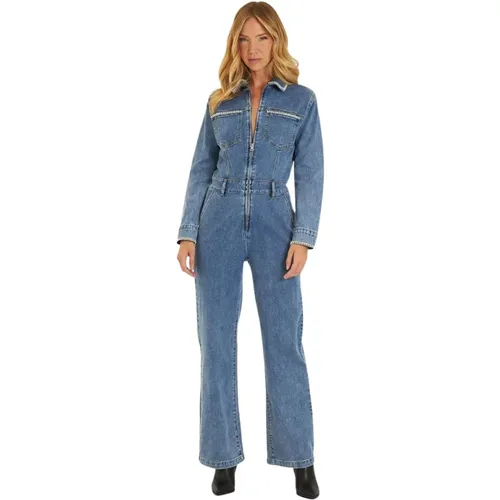 Long denim overalls , female, Sizes: S, M, L - Alma en Pena - Modalova